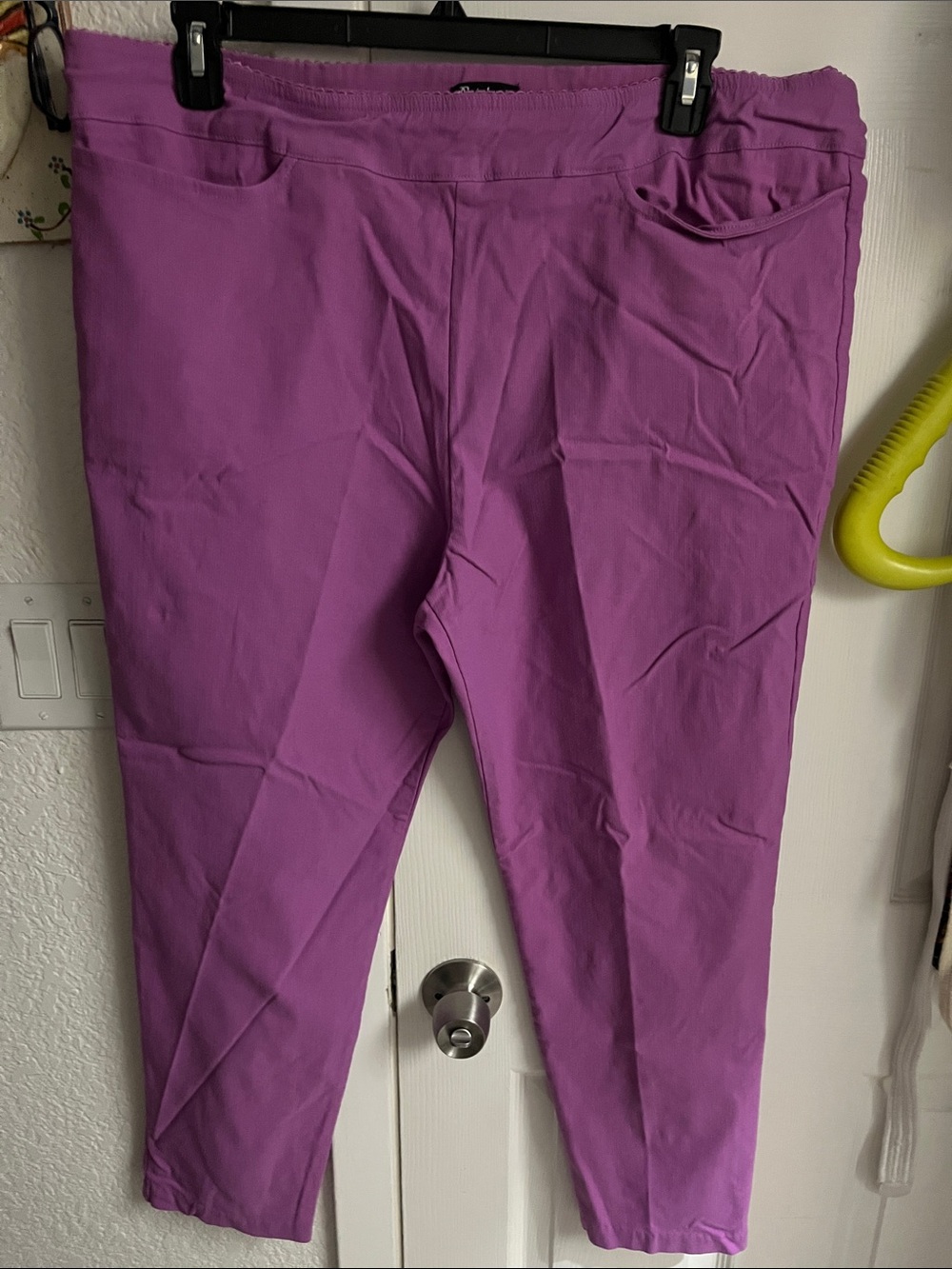 Petalura Women's Stretch Pull-On Pants in Violet